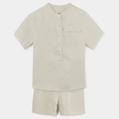 Dewey Ultra-soft Linen Pajama Set Cream