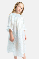 Lily Blue nightgown white floral