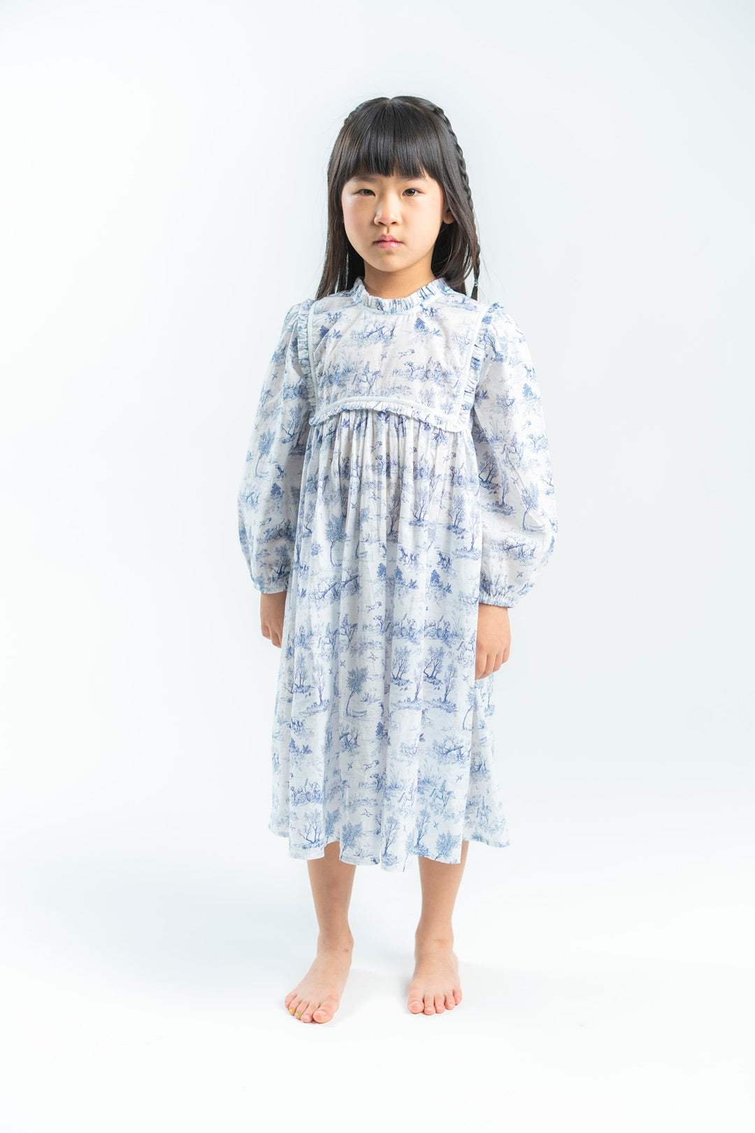 Ethel nightgown white print