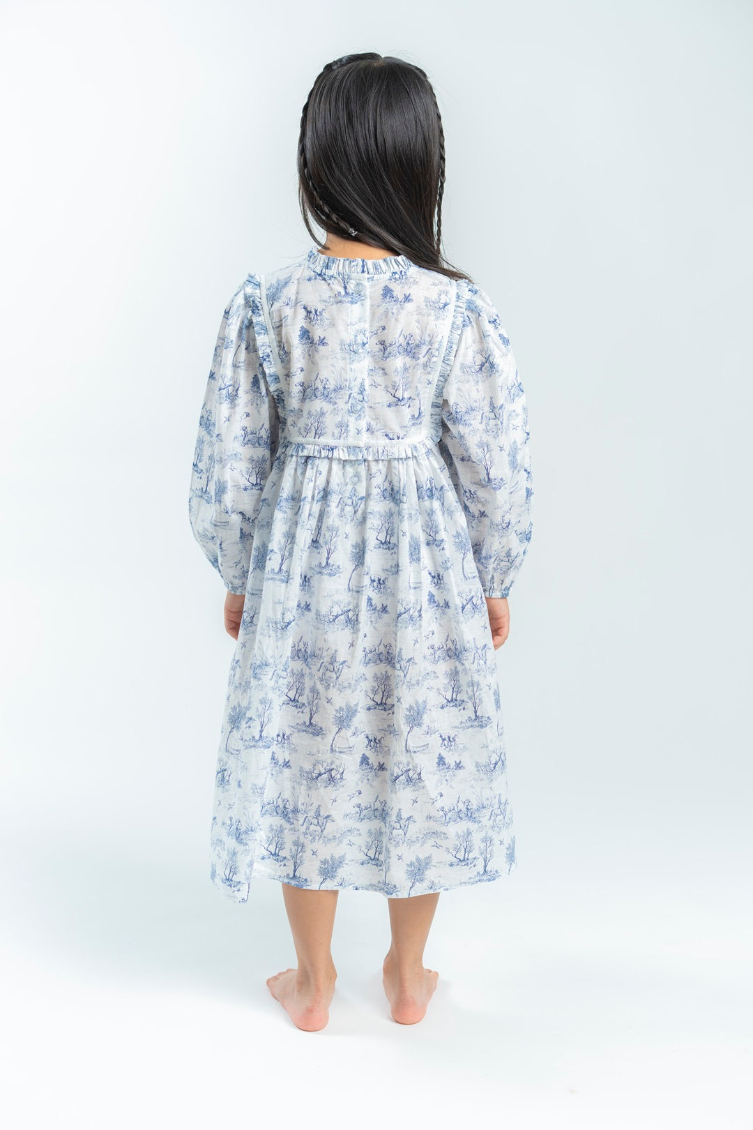 Ethel nightgown white print