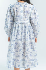 Ethel nightgown white print