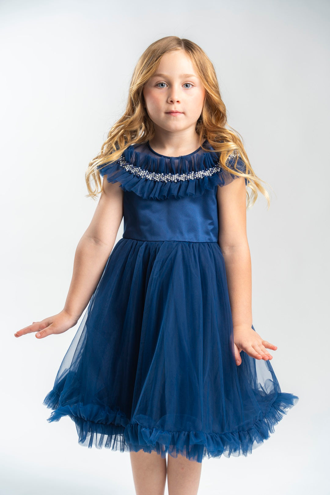 Viola dress blue tulle