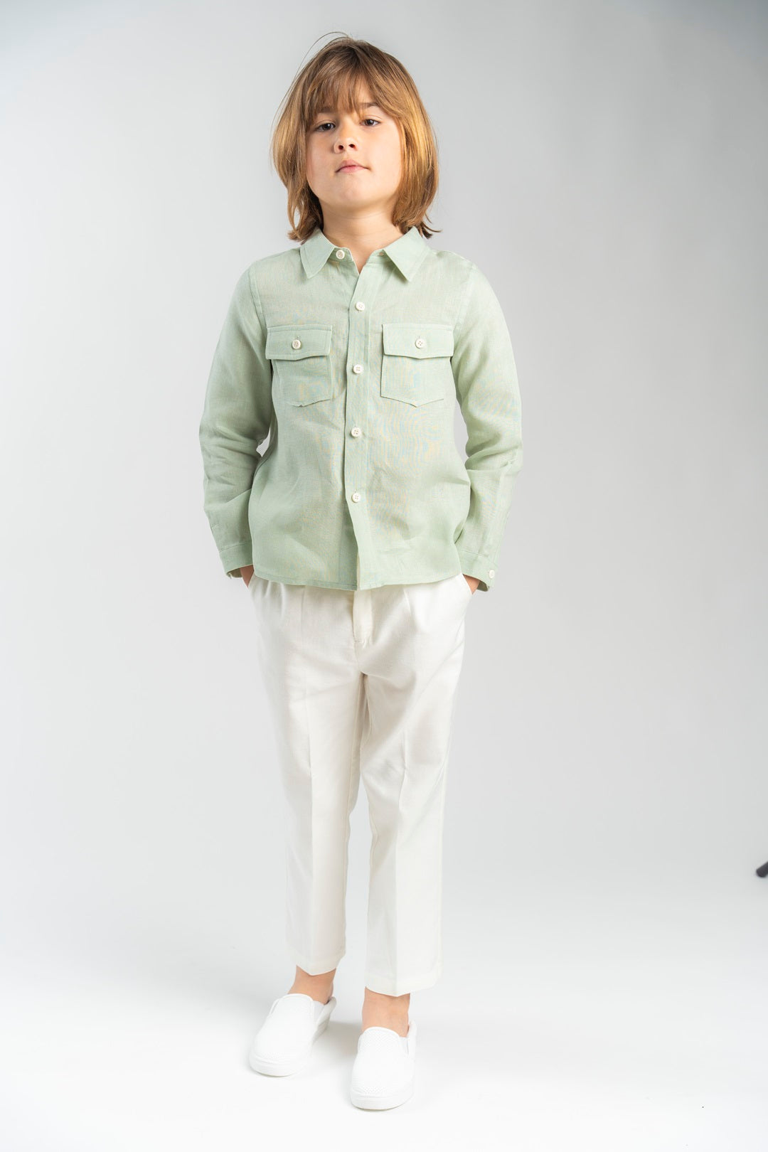 Rhett shirt linen sage