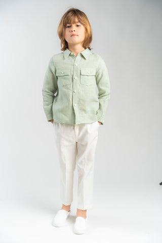 Rhett shirt linen sage