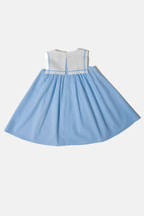 Juliet dress blue bib & bow