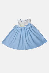 Juliet dress blue bib & bow