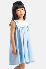 Juliet dress blue bib & bow