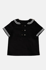 Langston shirt and shorts set Black