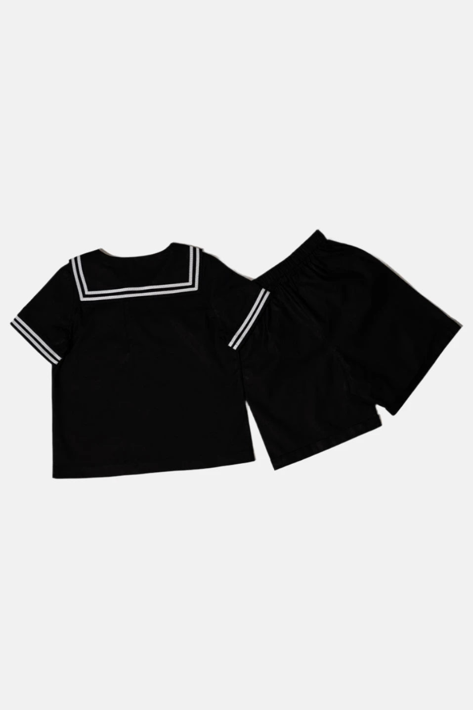 Langston shirt and shorts set Black