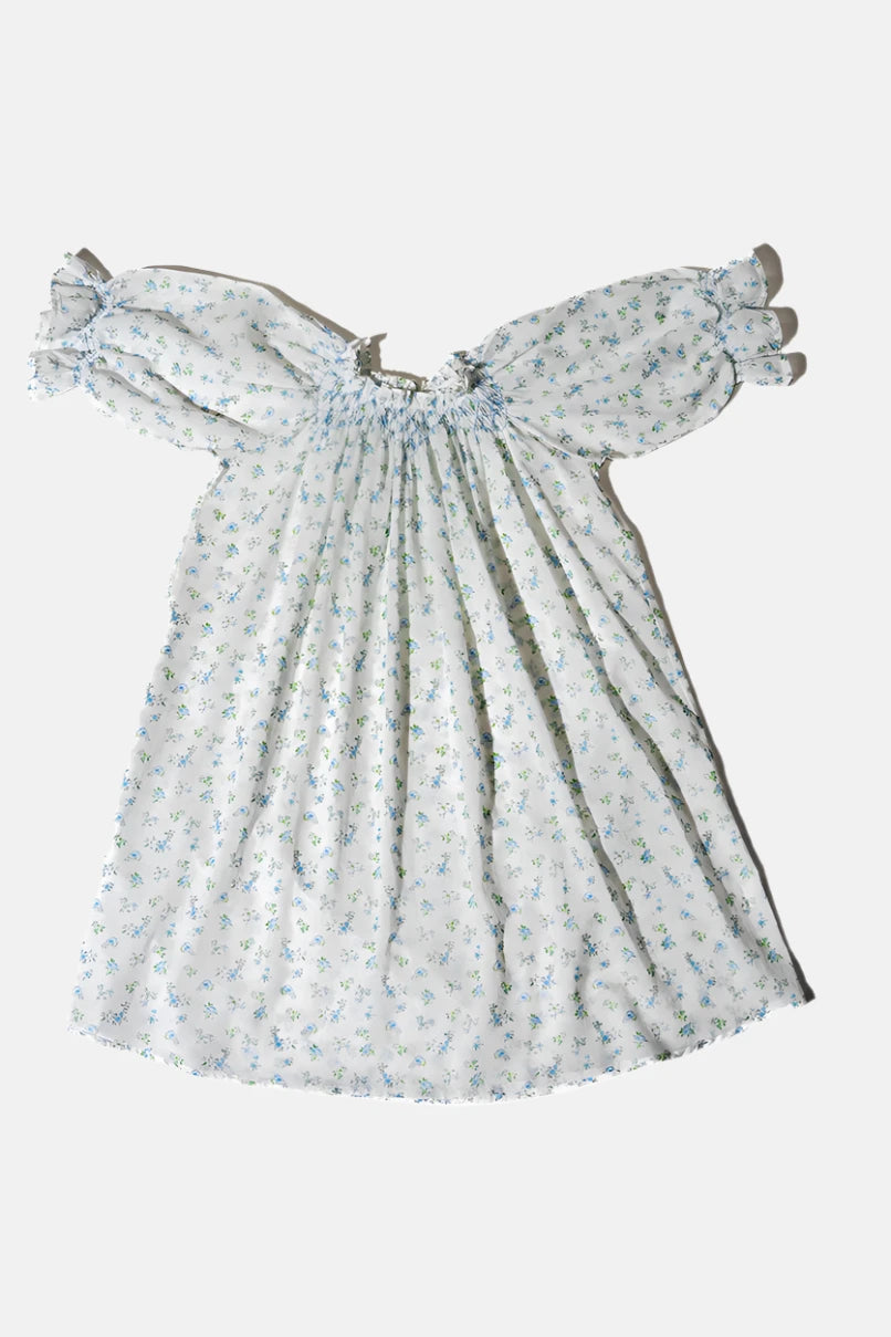 Lily Blue nightgown white floral