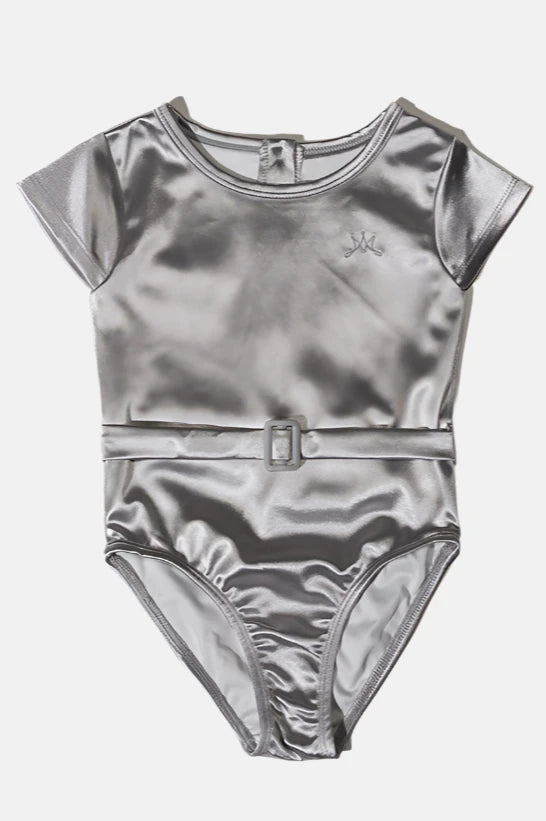 Louise Leotard Silver Metallic