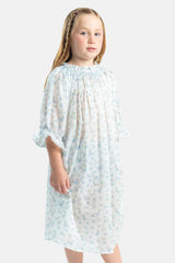 Lily Blue nightgown white floral