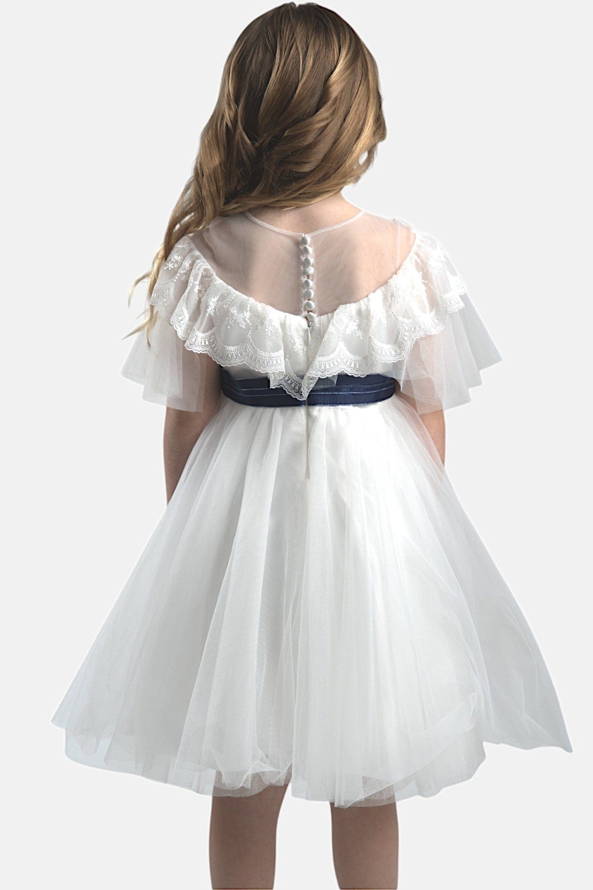 Mi Regalia Dresses Alice White Tulle &amp; Lace Dress Alice White Tulle Kids Dress for Elegant Occasions | Mi Regalia