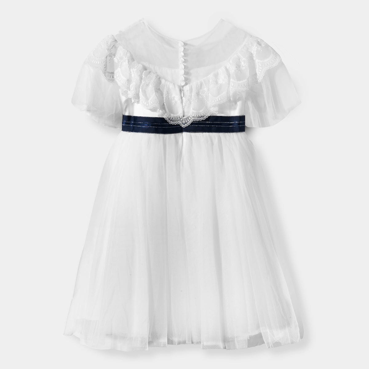 Alice White Tulle Kids Dress for Elegant Occasions | Mi Regalia 12M / White Alice White Tulle Kids Dress for Elegant Occasions | Mi Regalia 12M / White