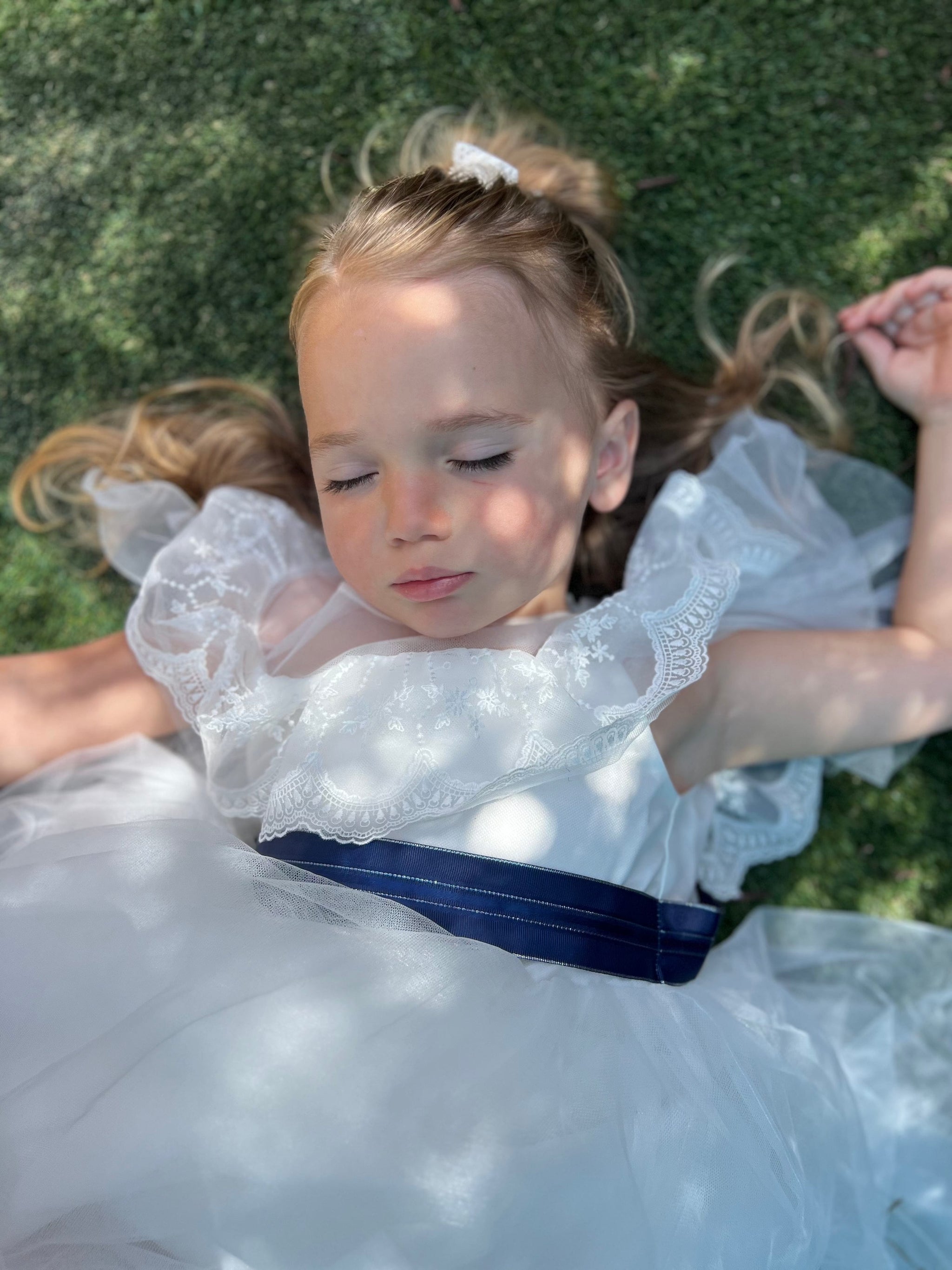 Alice White Tulle Kids Dress for Elegant Occasions | Mi Regalia 12M / White Alice White Tulle Kids Dress for Elegant Occasions | Mi Regalia 12M / White
