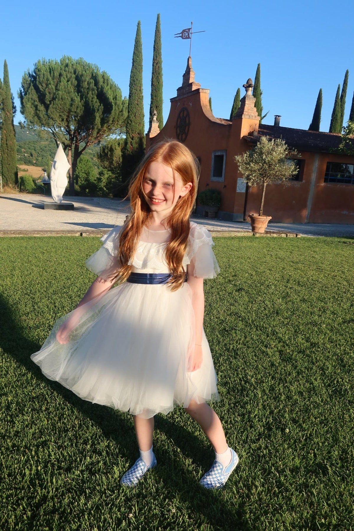 Mi Regalia Dresses Alice White Tulle &amp; Lace Dress Alice White Tulle Kids Dress for Elegant Occasions | Mi Regalia