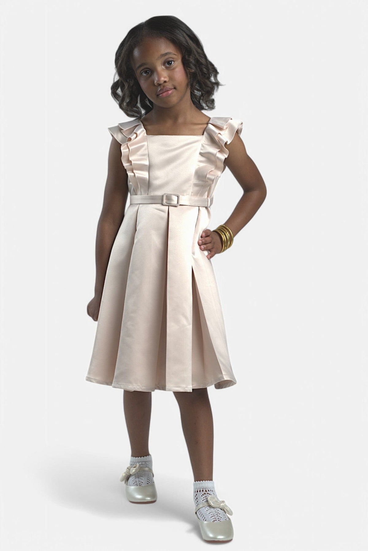 Mi Regalia Dresses Bella Stone Sleeveless Dress Bella Dress Stone: Chic &amp; Comfy Kids Dress | MI REGALIA