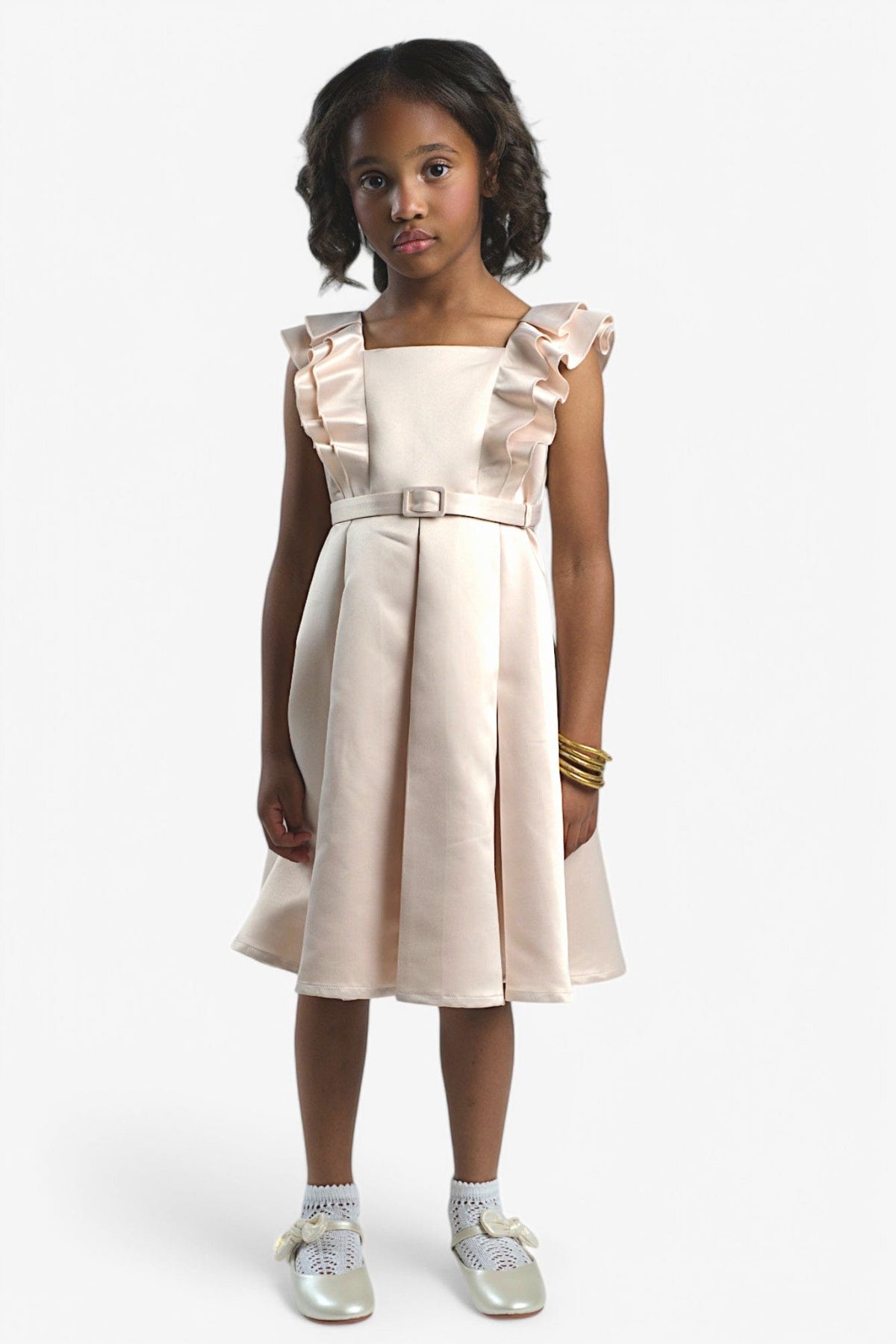 Mi Regalia Dresses Bella Stone Sleeveless Dress Bella Dress Stone: Chic &amp; Comfy Kids Dress | MI REGALIA