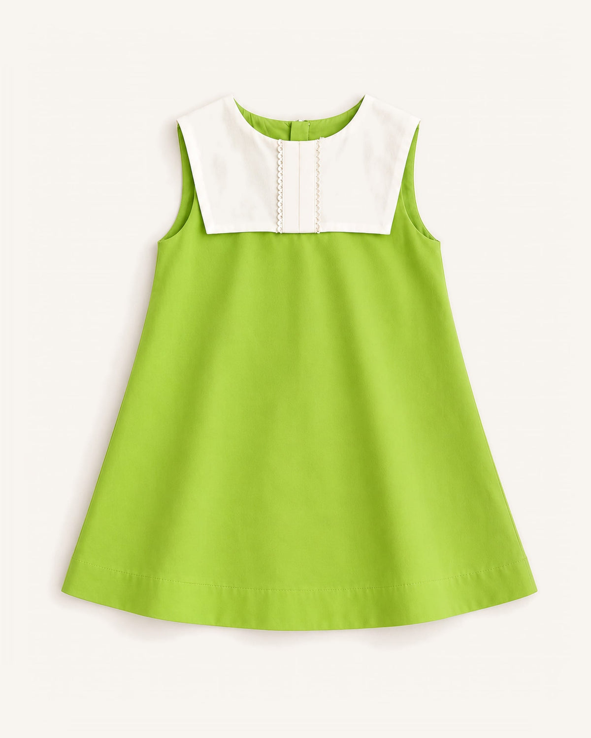Mi Regalia Dresses Jane Lime Cotton Sailor Dress for Girls Lime Cotton Sailor Dress for Girls | Summer & Resort