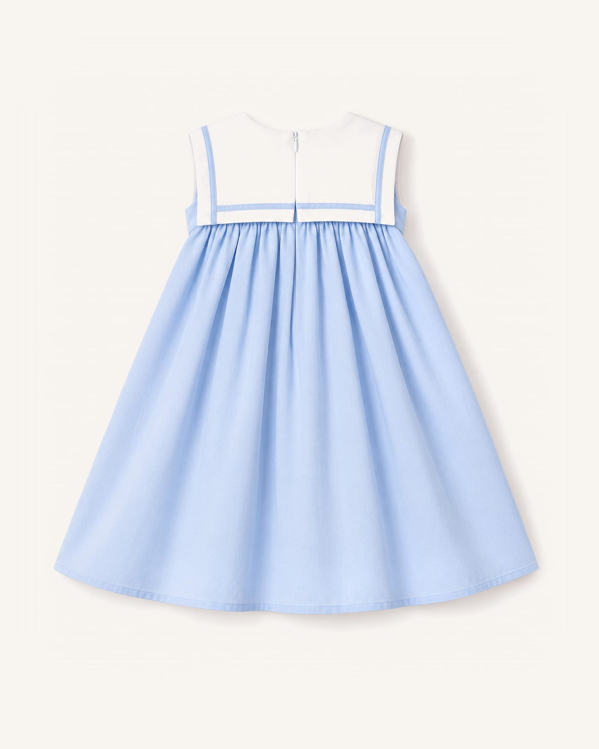 Mi Regalia Dresses Juliet Blue Bib and Bow Dress for Girls Blue Bib Dress for Girls | Classic & Preppy Style