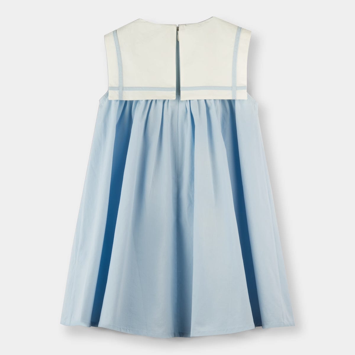 Mi Regalia Dresses Juliet Blue Bib &amp; Bow Dress Elegant Blue Juliet Kids Dress with White Bib &amp; Bow – MI REGALIA