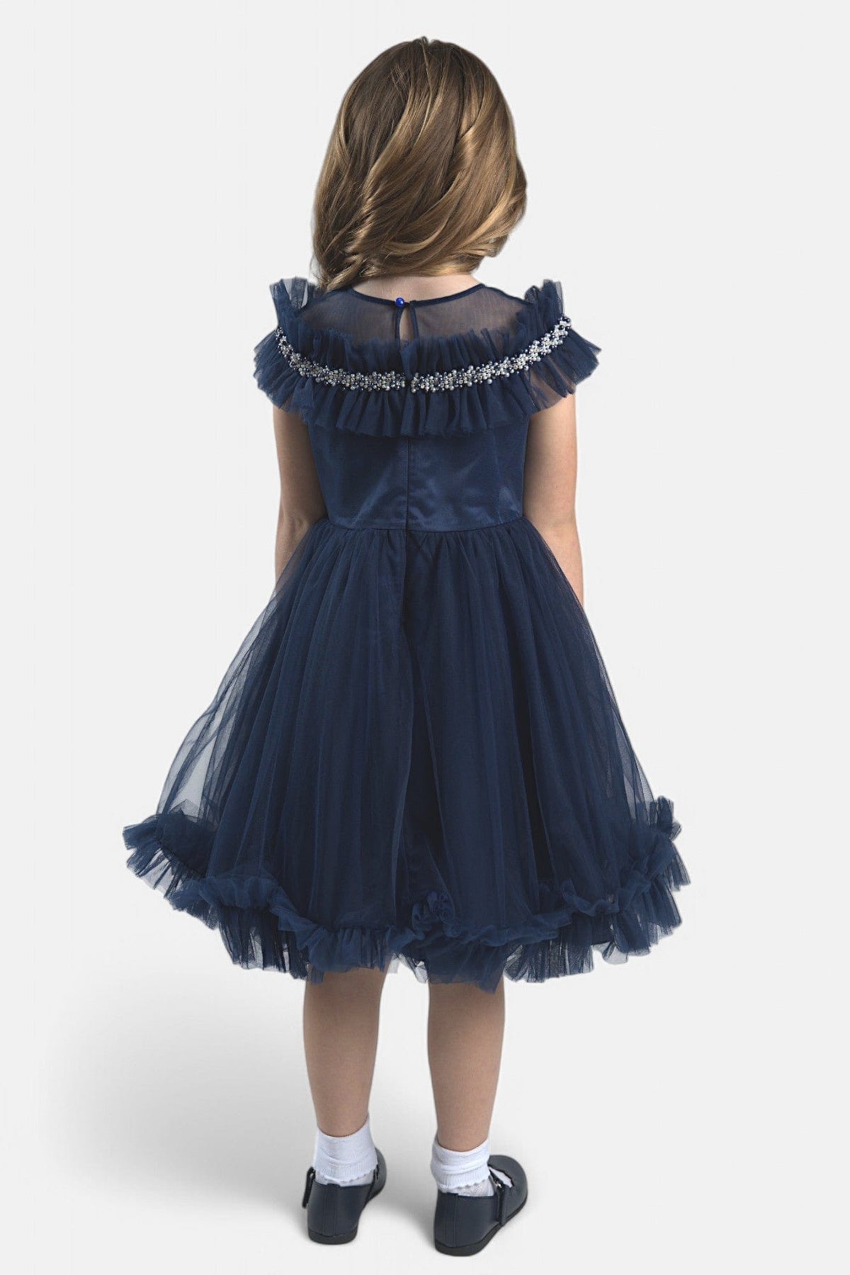 Mi Regalia Dresses Viola Blue Tulle Dress Viola Girls Dress Blue Tulle for Special Occasions Mi Regalia Kidswear