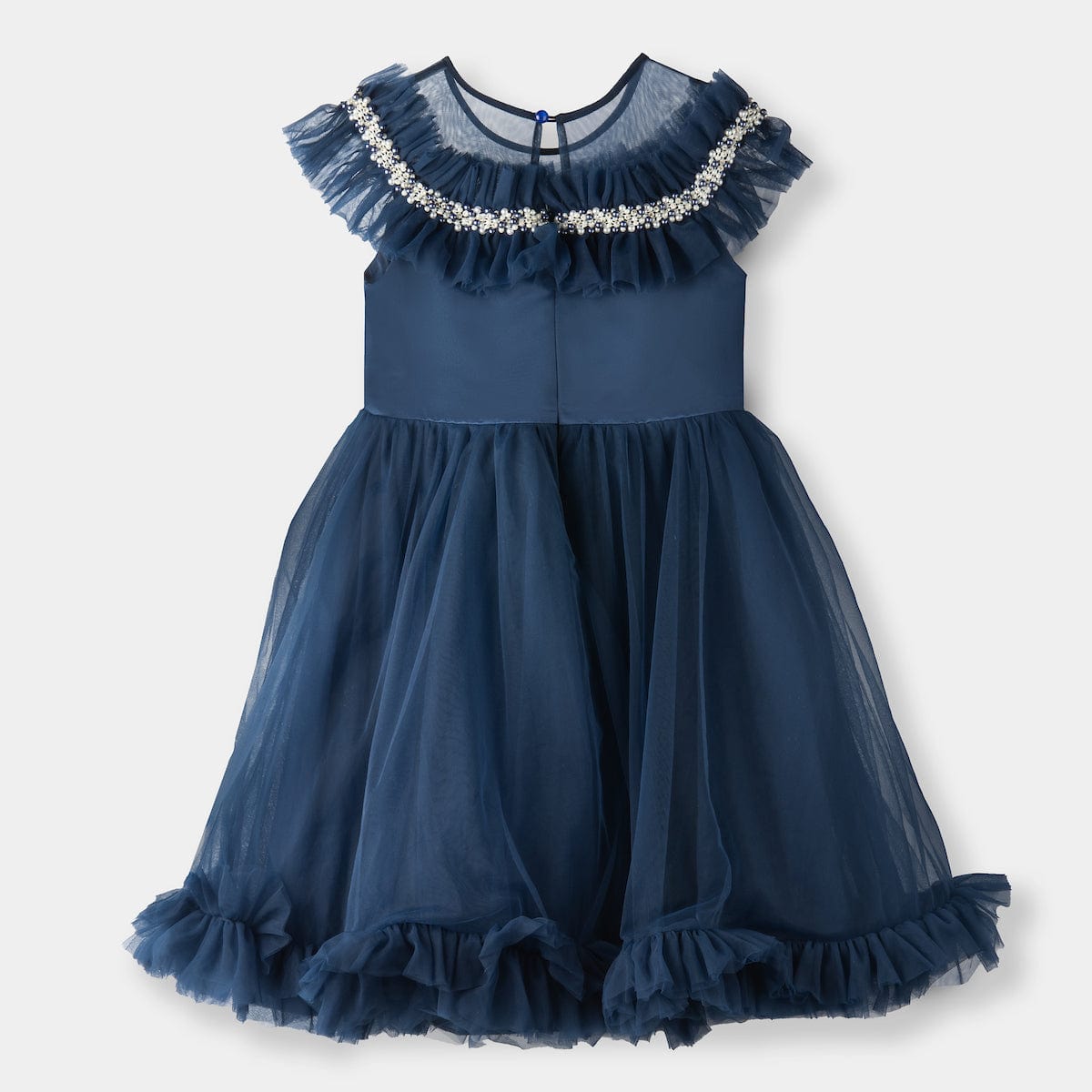 Mi Regalia Dresses Viola Blue Tulle Dress Viola Girls Dress Blue Tulle for Special Occasions Mi Regalia Kidswear