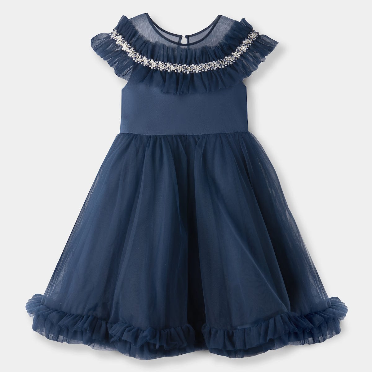 Mi Regalia Dresses Viola Blue Tulle Dress Viola Girls Dress Blue Tulle for Special Occasions Mi Regalia Kidswear