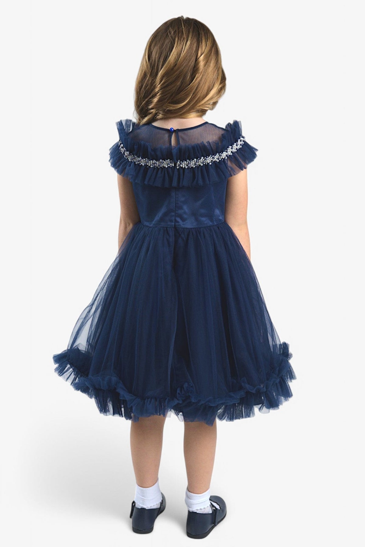 Mi Regalia Dresses Viola Blue Tulle Dress Viola Girls Dress Blue Tulle for Special Occasions Mi Regalia Kidswear
