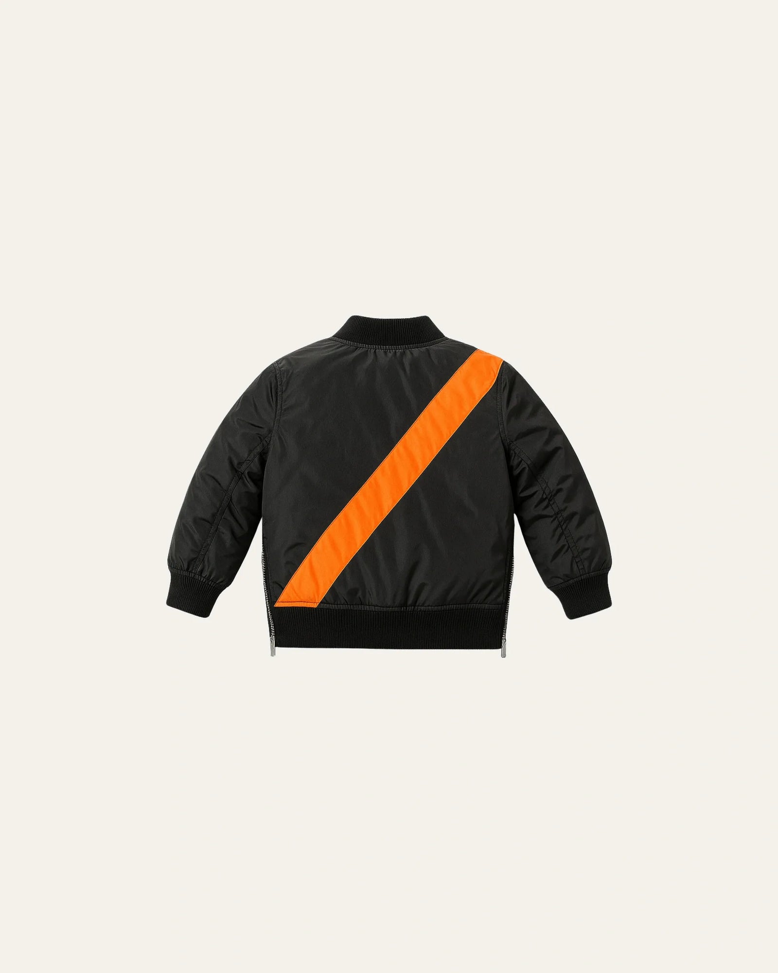 Mi Regalia Jacket Aiden Black Bomber Jacket Aiden Black Bomber Jacket for Kids | Orange Stripe