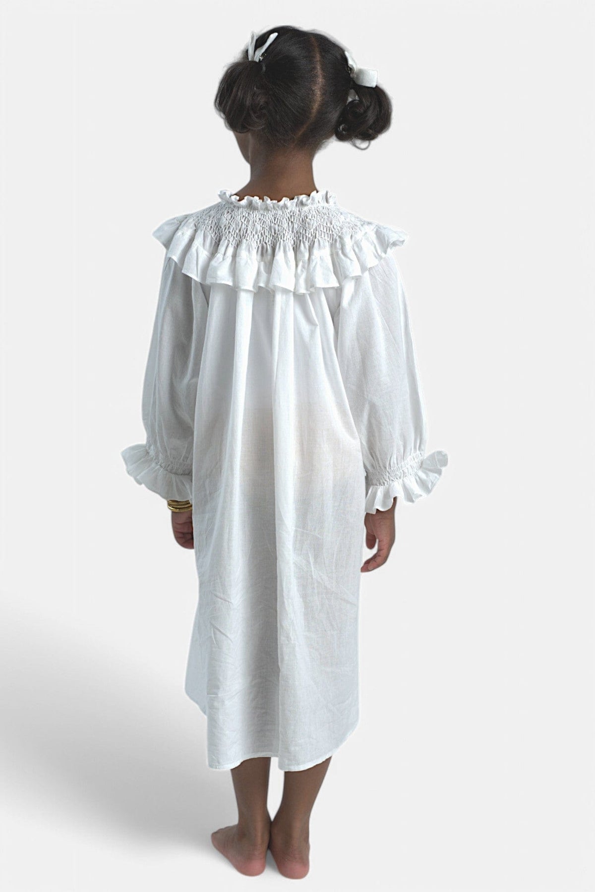 Mi Regalia Nightgowns Betty Pure White Cotton Nightgown Betty Nightgown White: Cozy Kids Nightwear | MI REGALIA