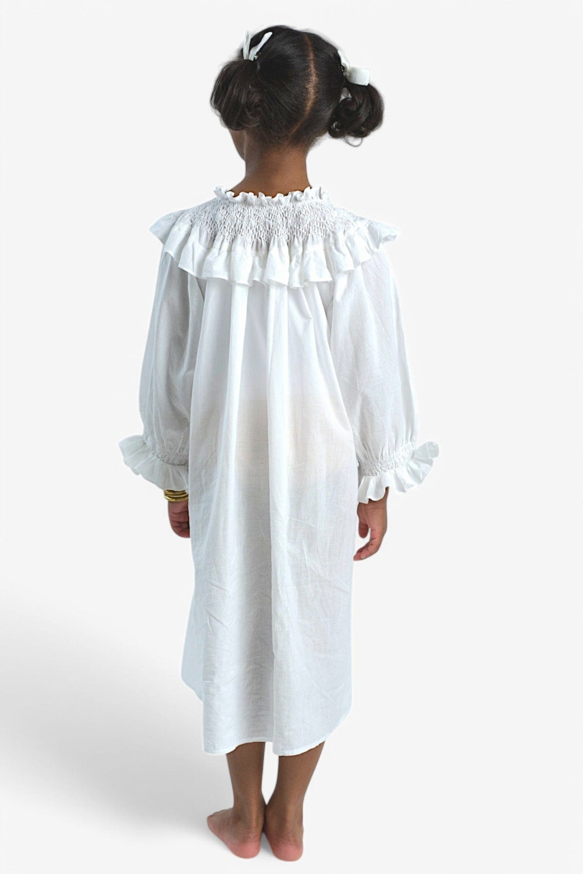 Mi Regalia Nightgowns Betty Pure White Cotton Nightgown Betty Nightgown White: Cozy Kids Nightwear | MI REGALIA
