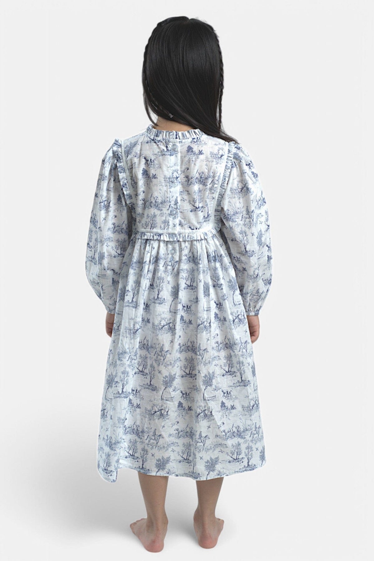 Mi Regalia Nightgowns Ethel Blue &amp; White Print Nightgown Ethel Blue &amp; White Print Nightgown