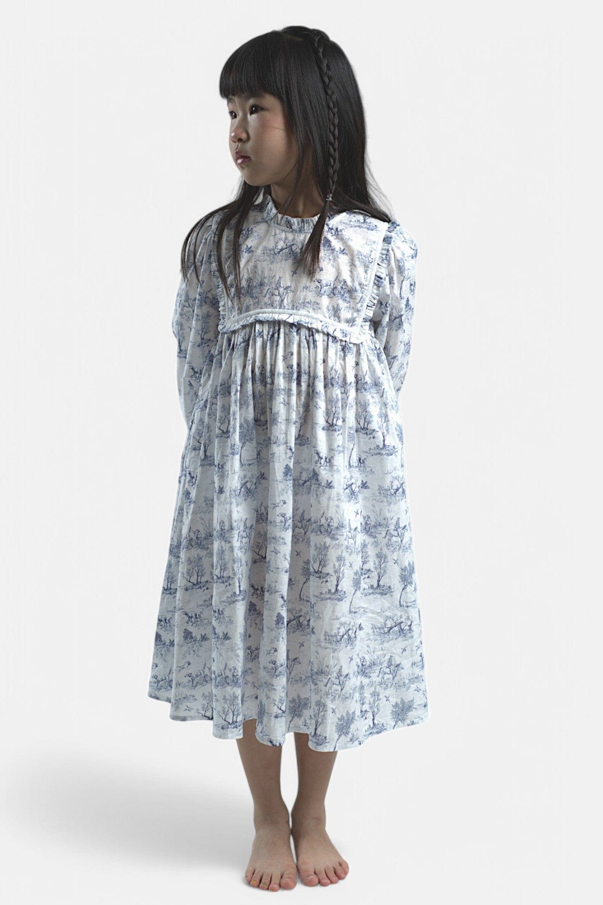 Mi Regalia Nightgowns Ethel Blue &amp; White Print Nightgown Ethel Blue &amp; White Print Nightgown