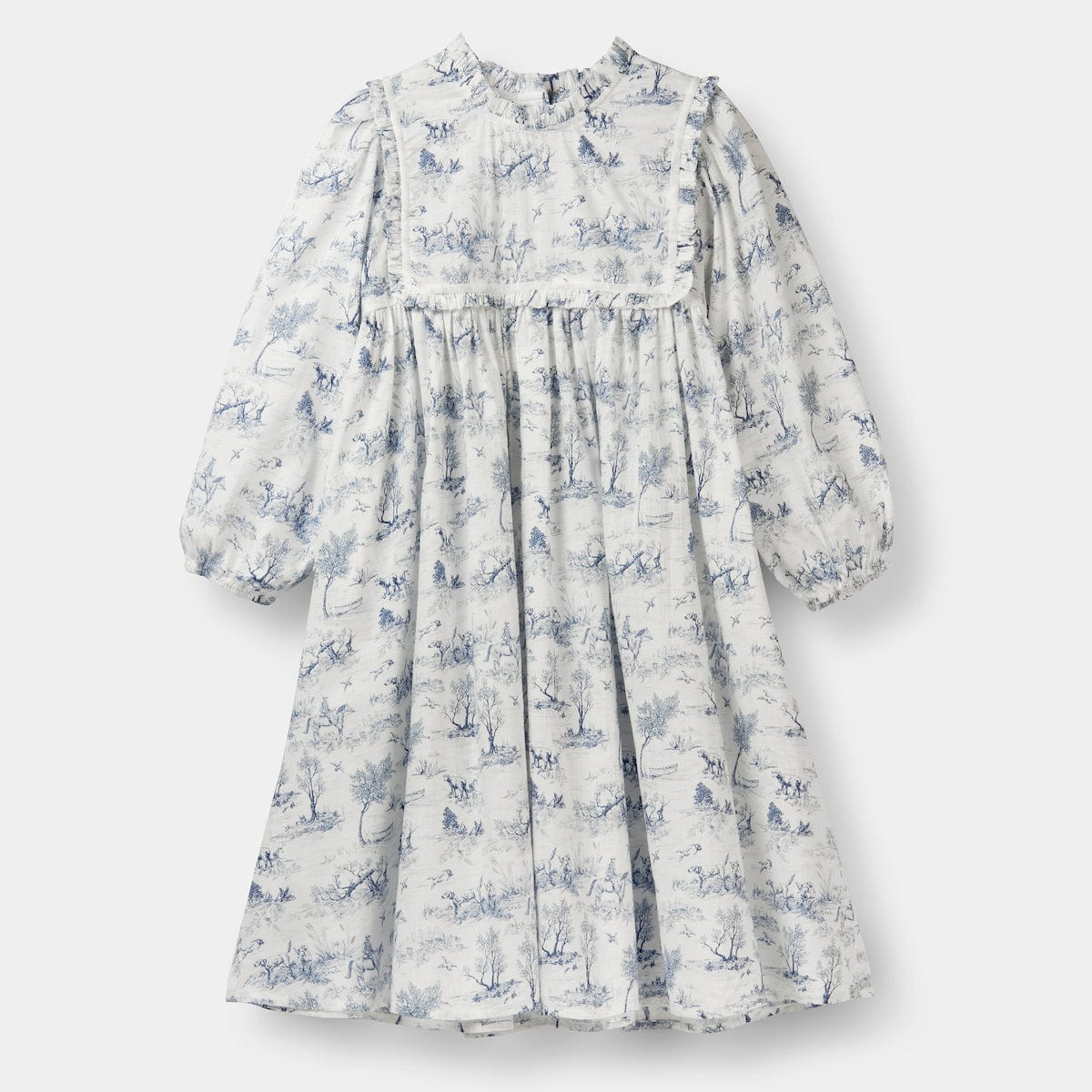 Mi Regalia Nightgowns Ethel Blue &amp; White Print Nightgown Ethel Blue &amp; White Print Nightgown