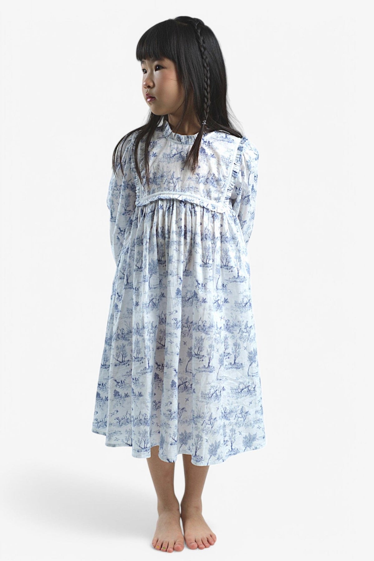 Mi Regalia Nightgowns Ethel Blue &amp; White Print Nightgown Ethel Blue &amp; White Print Nightgown