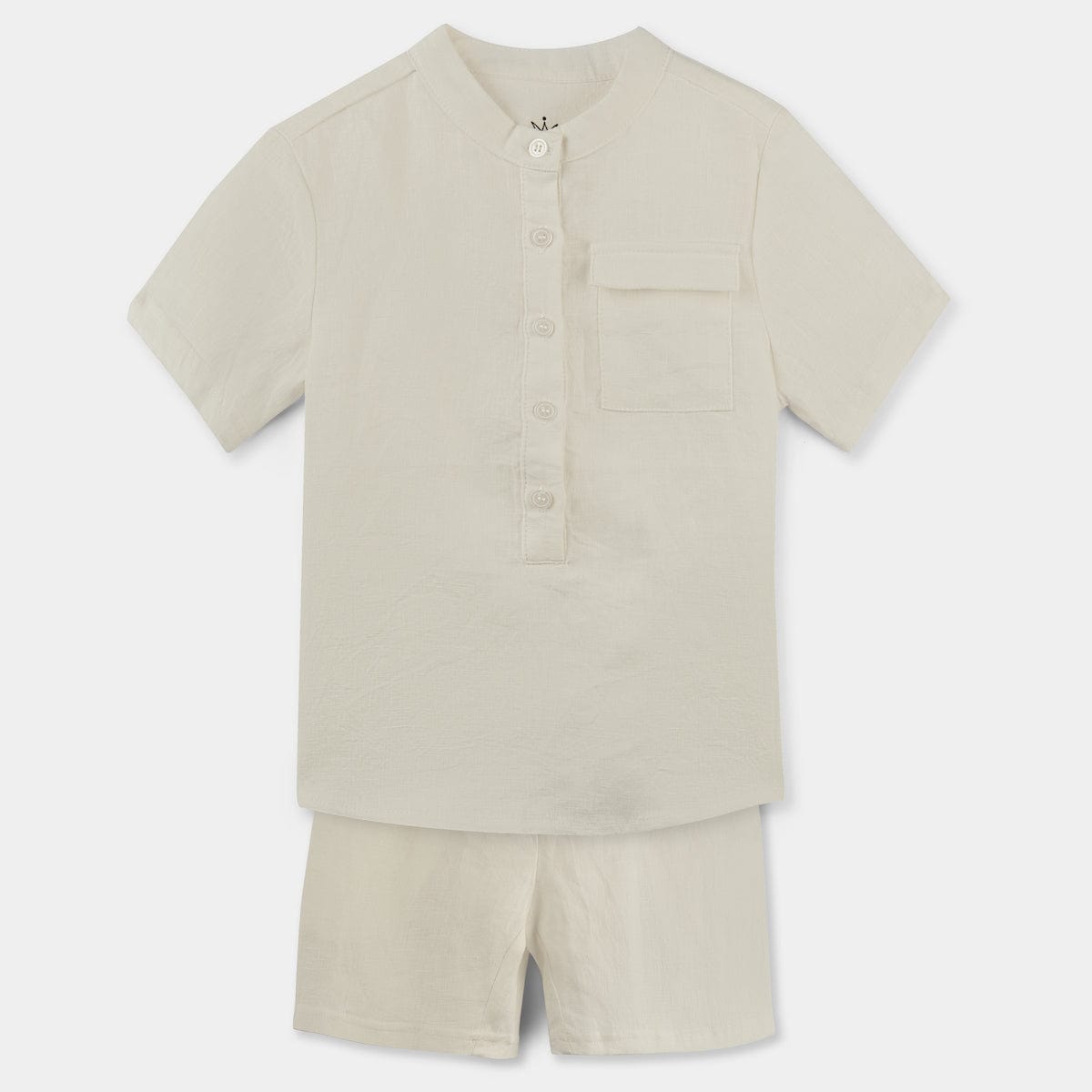 Mi Regalia Pajamas Dewey Cream Ultra-Soft Linen Pajama Set Dewey Kids Pajamas Cream - Cozy Linen Kids Sleepwear | MI REGALIA