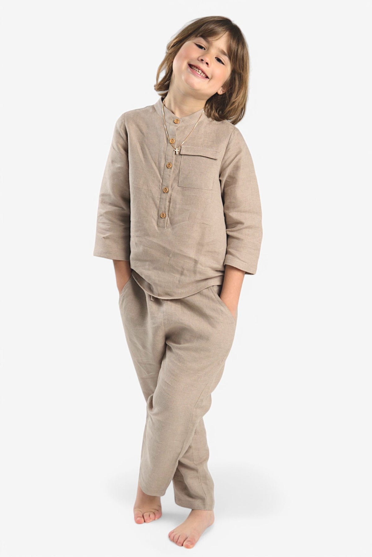 Mi Regalia Pajamas Dylan Stone Ultra-Soft Linen Pajama Set Dylan Stone Ultra-Soft Linen Pajama Set