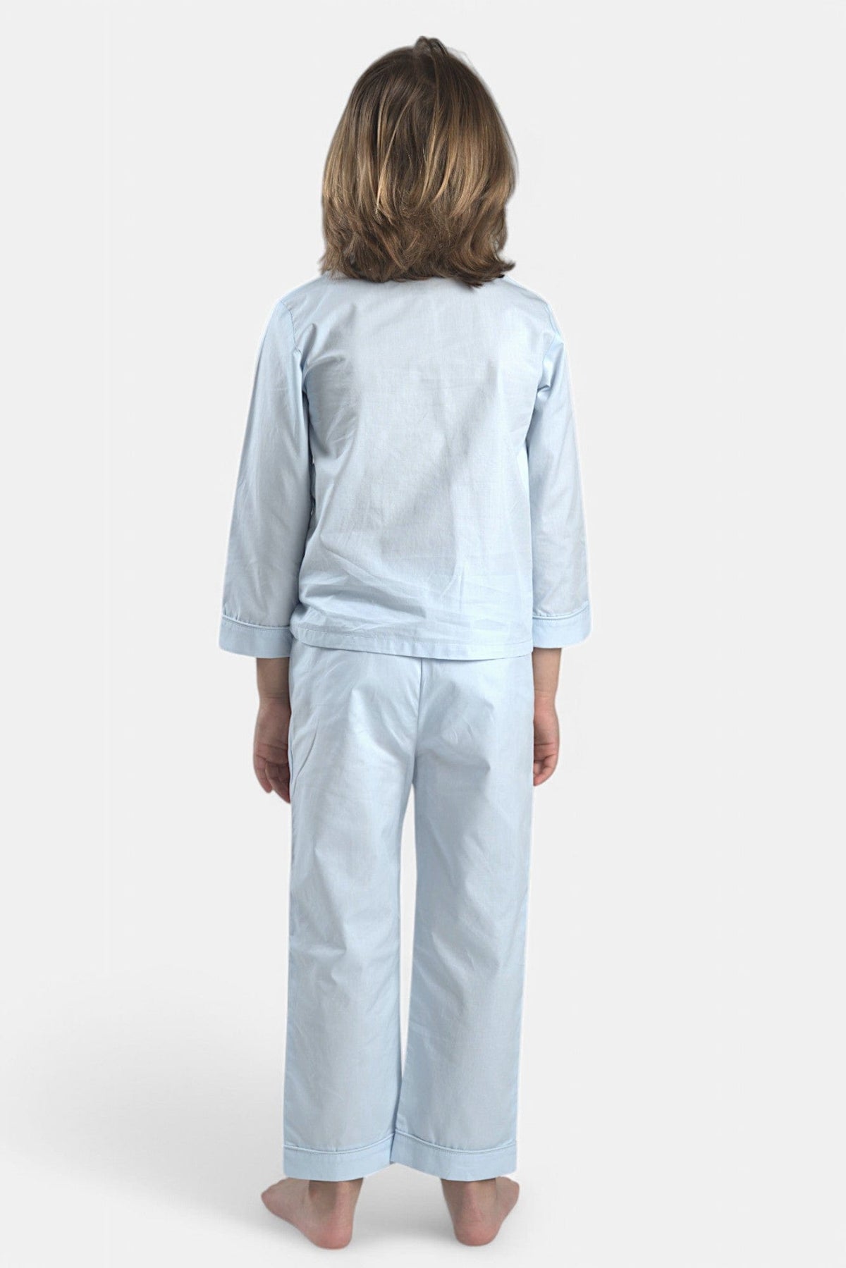 Mi Regalia Pajamas Isa Blue Cotton Pajama Set Isa Kids Pajamas Blue – Comfy Powder Cotton Set | MI REGALIA