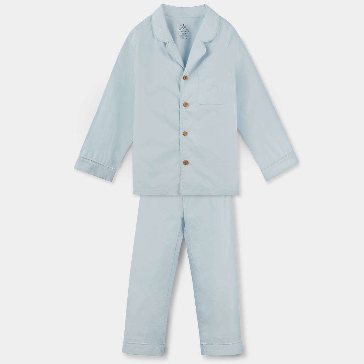 Mi Regalia Pajamas Isa Blue Cotton Pajama Set Isa Kids Pajamas Blue – Comfy Powder Cotton Set | MI REGALIA