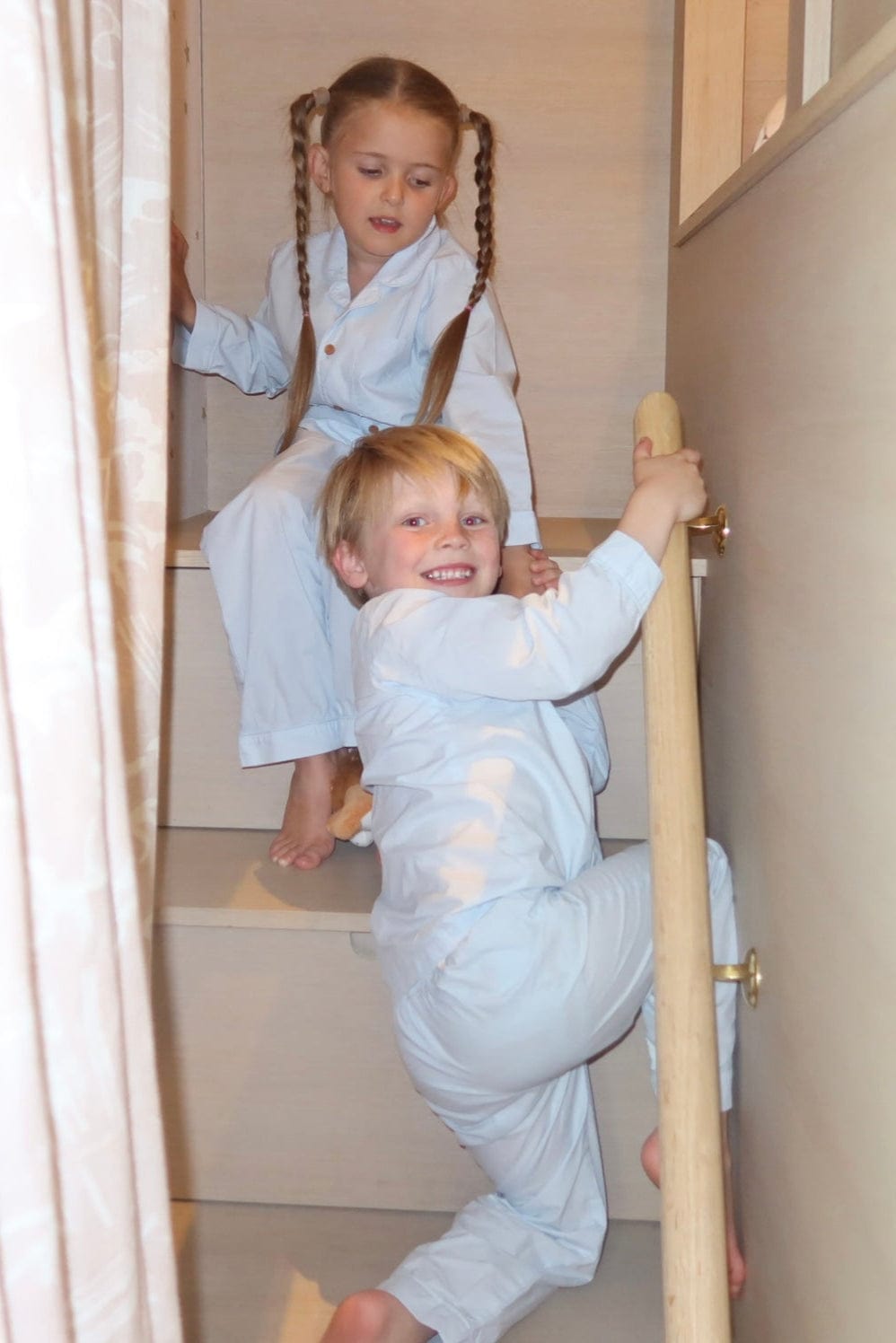 Mi Regalia Pajamas Isa Blue Cotton Pajama Set Isa Kids Pajamas Blue – Comfy Powder Cotton Set | MI REGALIA