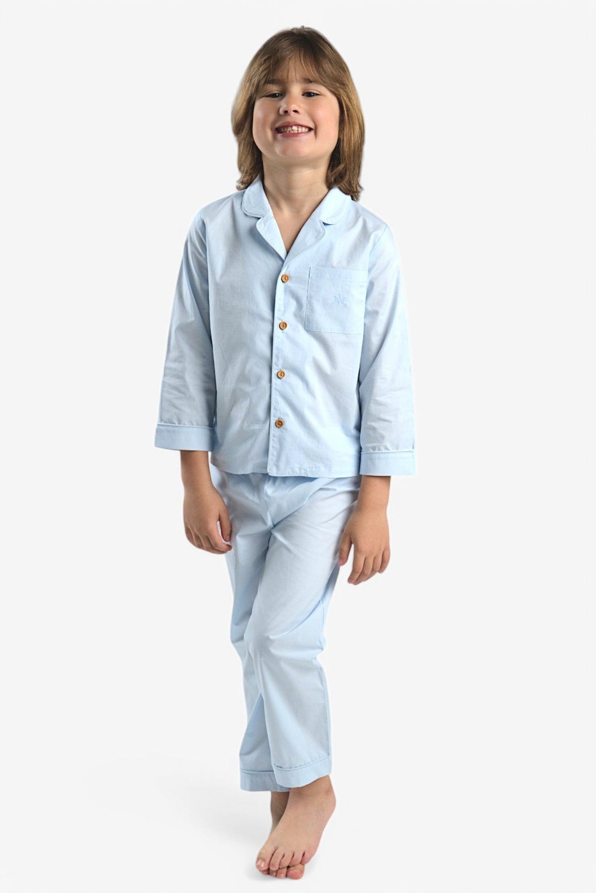 Mi Regalia Pajamas Isa Blue Cotton Pajama Set Isa Kids Pajamas Blue – Comfy Powder Cotton Set | MI REGALIA