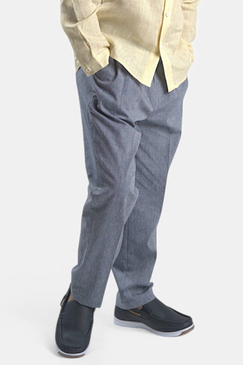Mi Regalia Pants Darcy Ultra-Soft Blue Linen Trousers Darcy Ultra-Soft Blue Linen Trousers