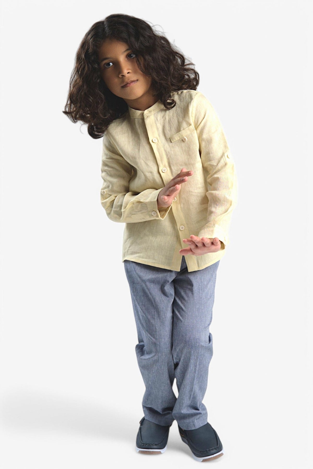 Mi Regalia Pants Darcy Ultra-Soft Slate Blue Linen Trousers Darcy Ultra-Soft Slate Blue Linen Trousers