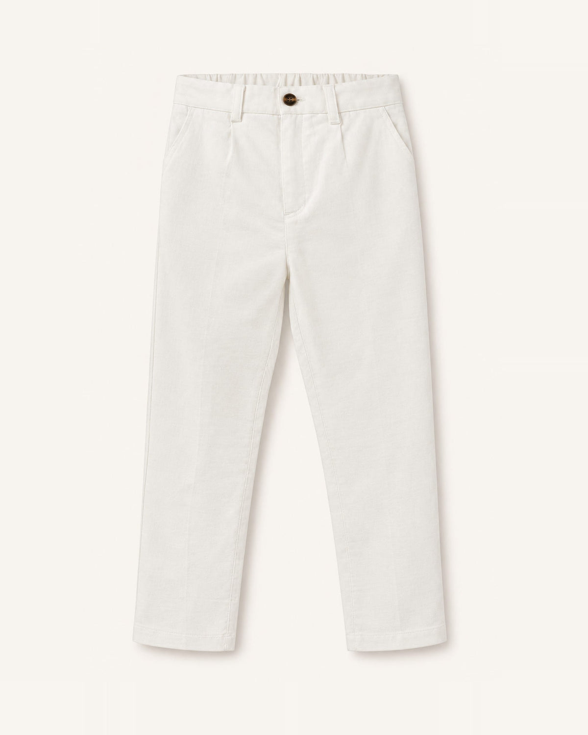 Mi Regalia Pants Finn Ultra-Soft White Trousers Finn Ultra Soft Linen Trousers in white | Mi Regalia