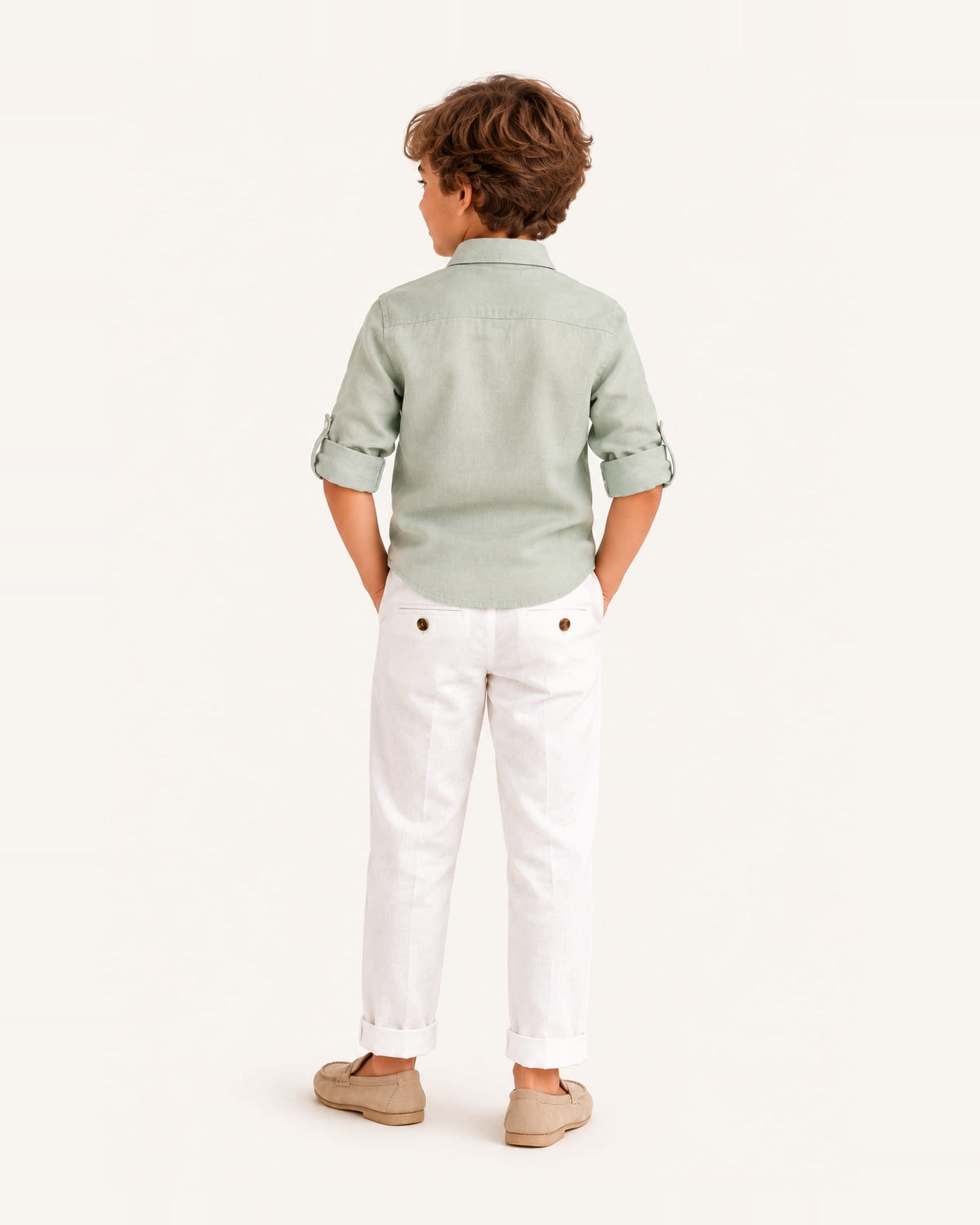 Mi Regalia Pants Finn Ultra-Soft White Trousers Finn Ultra Soft Linen Trousers in white | Mi Regalia