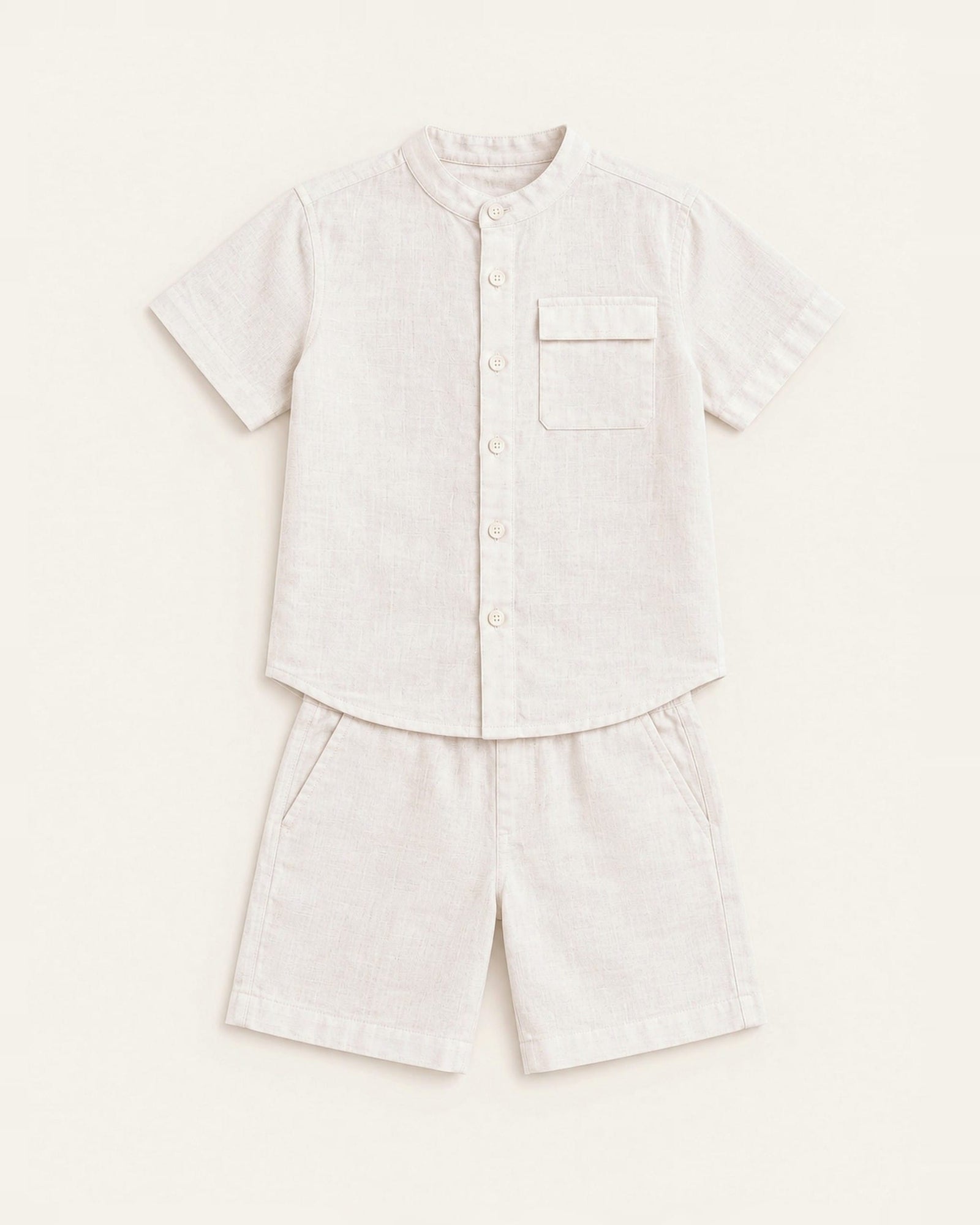 Mi Regalia Sets Dewey Linen Two-Piece Set Dewey Cream Linen Two-Piece Set for Boys | Summer