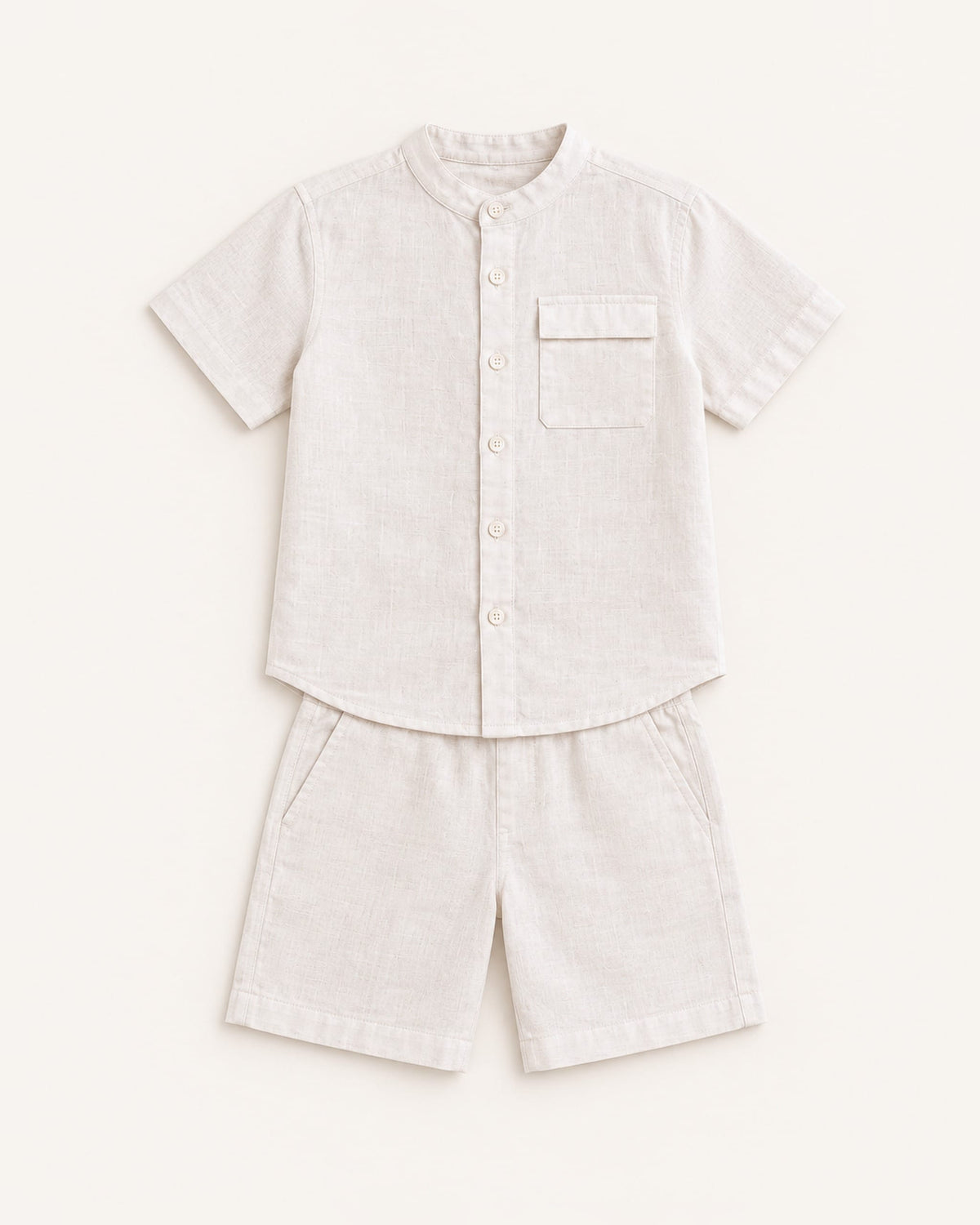 Mi Regalia Sets Dewey Linen Two-Piece Set Dewey Linen Two-Piece Set in Cream