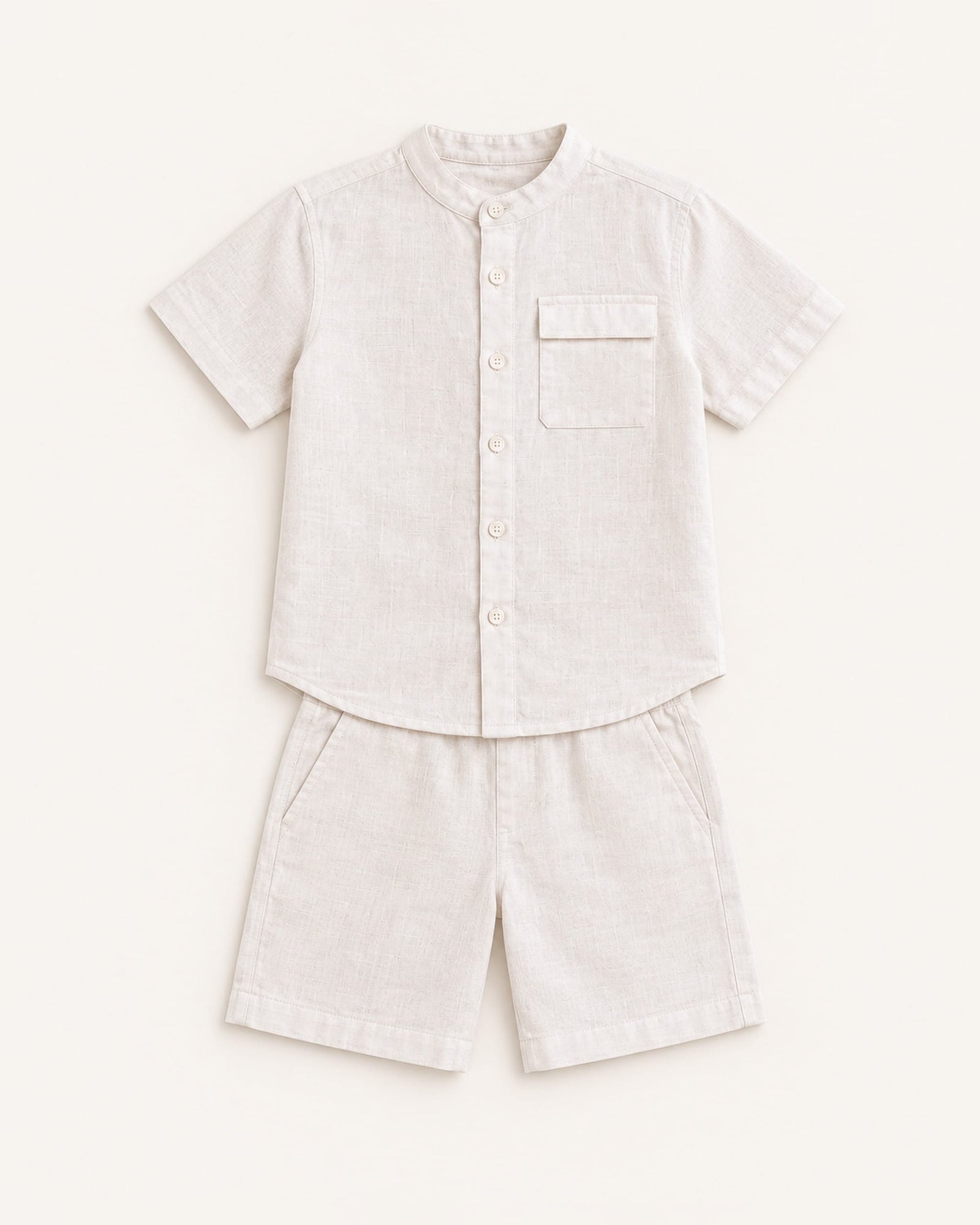 Mi Regalia Sets Dewey Linen Two-Piece Set Dewey Linen Two-Piece Set in Cream