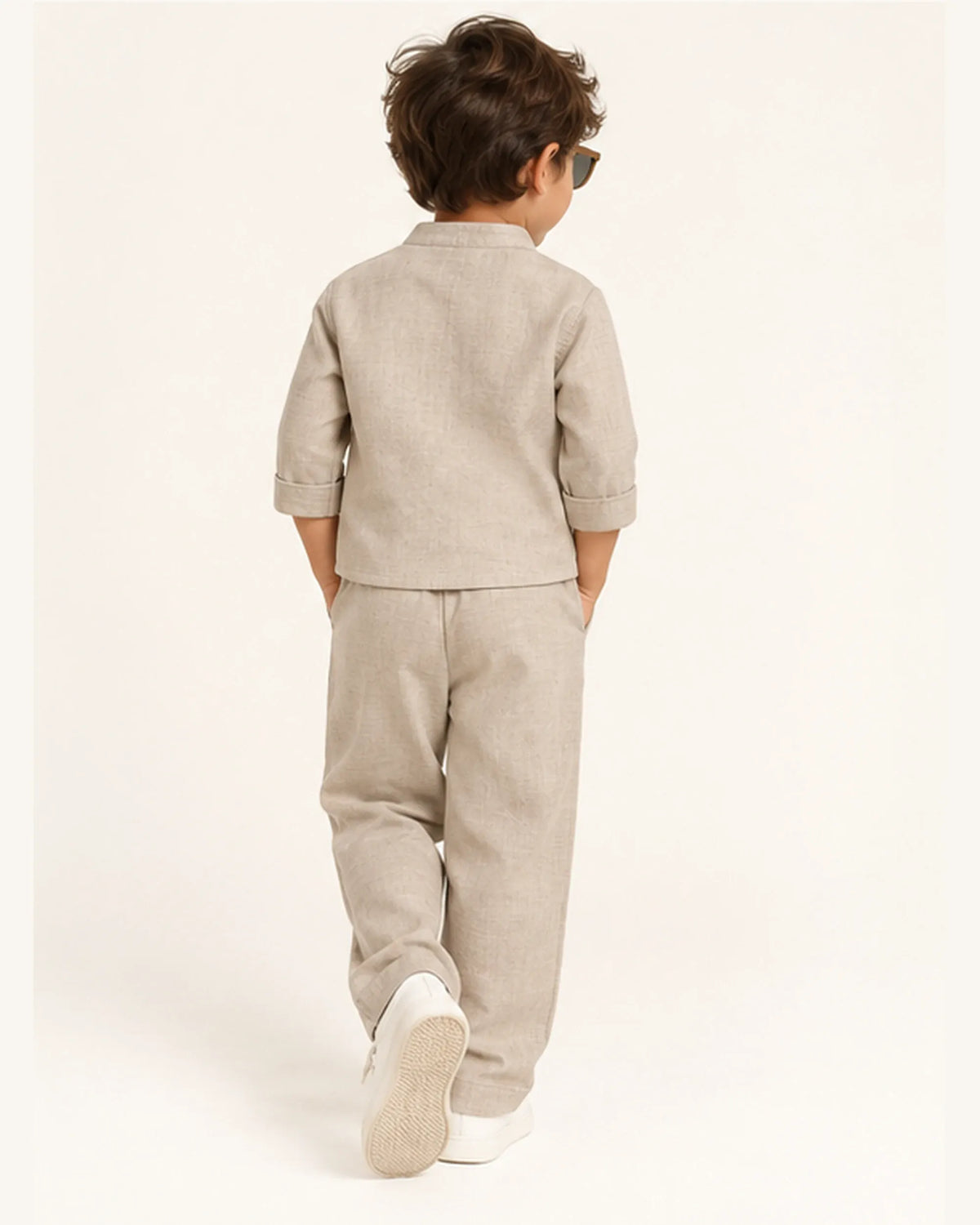 Mi Regalia Sets Dylan Linen Two-Piece Set Dylan Linen Two-Piece Set in Stone